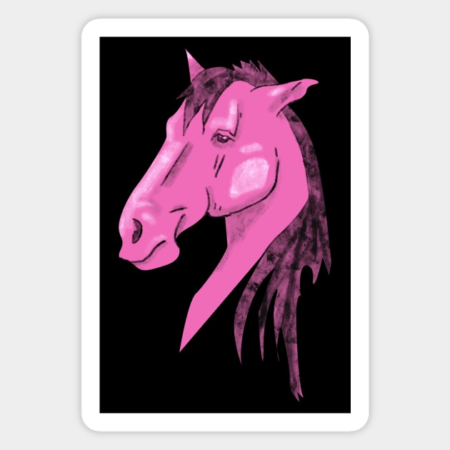 Pink horse design Magnet by Max